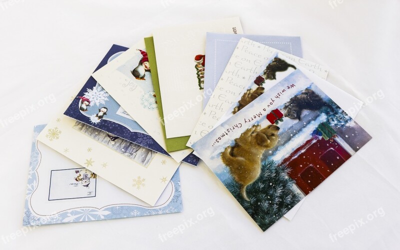 Christmas Postcards Letters Envelopes Christmas Free Photos