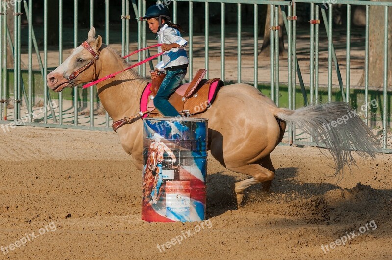 Horse Barrel Horseback Riding Western Free Photos