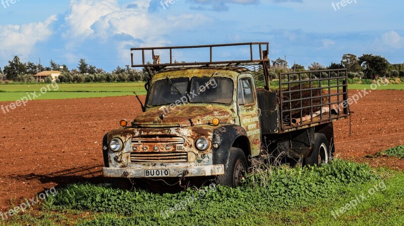 Old Truck Lorry Countryside Rural Vehicle