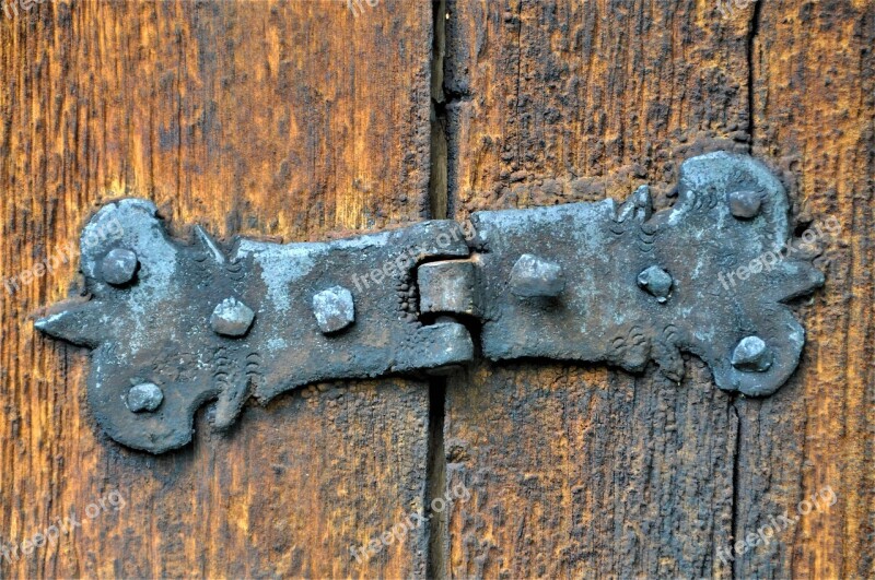 Hinge Old Door Rust Wood