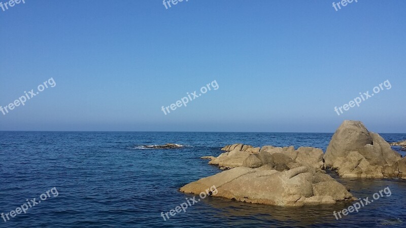 Winter Sea Blue Sky Waves Free Photos