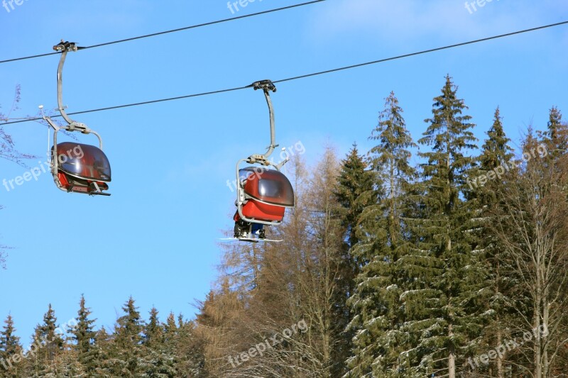 Ski Lift Ski Skiing Winter Winter Sports