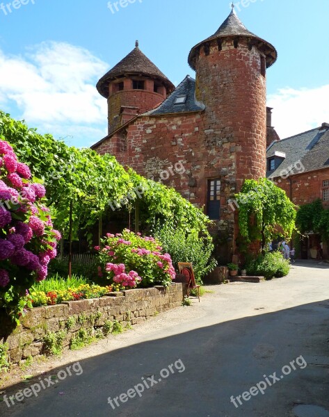 France Old Village French Village Tourist Town Old Houses