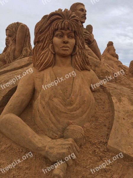 Sand Sandburg Beach Sand Sculpture Sand Sculptures