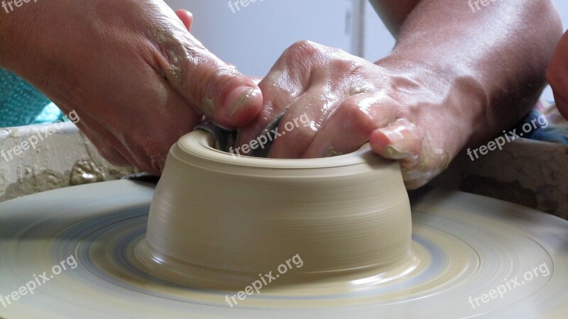 Pottery Kitchen Utensils Potter's Wheel Free Photos