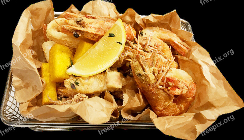 Food Fried Dishes Shrimp Tempura Crunchy Fries Free Photos