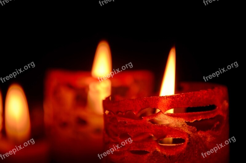 Candle Fire Flame Light Mood