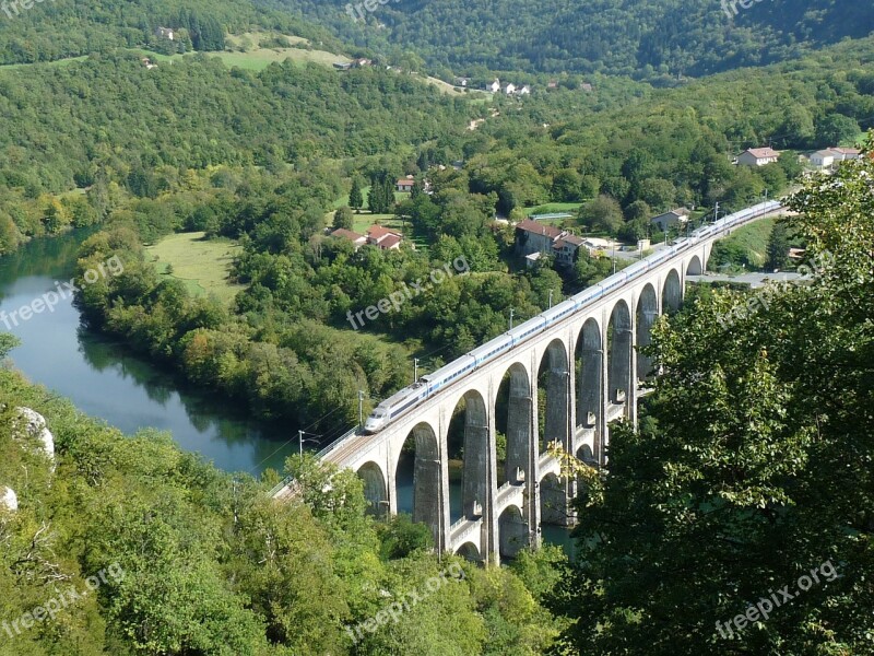 Viaduct River Train Bridge Free Photos