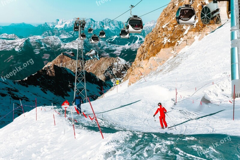 Kitzsteinhorn Austria Landscape Alpine Ski