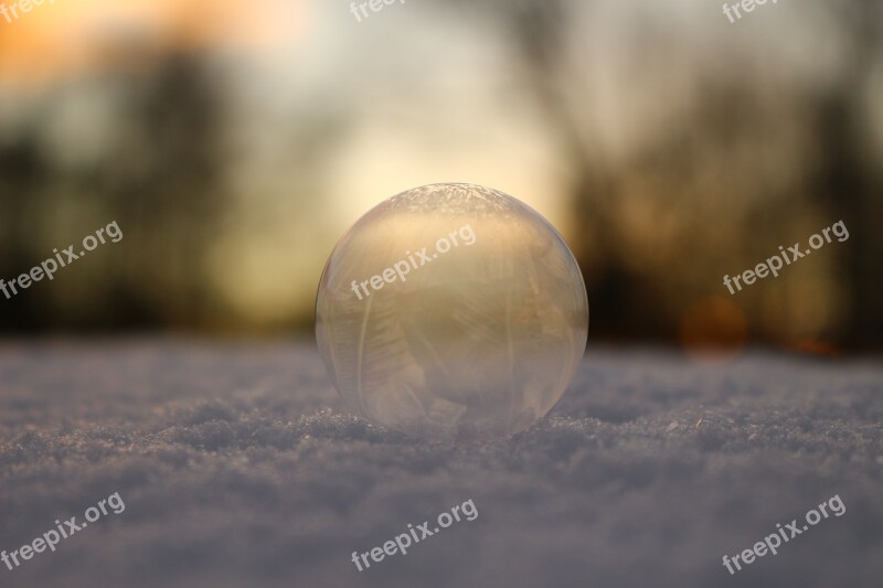 Bubble Snow Soap Bubble Frost Winter