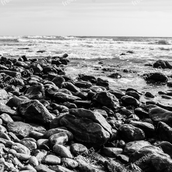 Stones Beach Low Key Sea Pebble