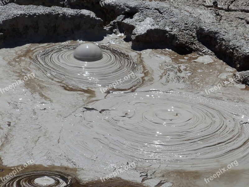 Mud Volcano Grey Nature Texture