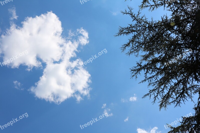 Sky Blue Clouds Summer Warm