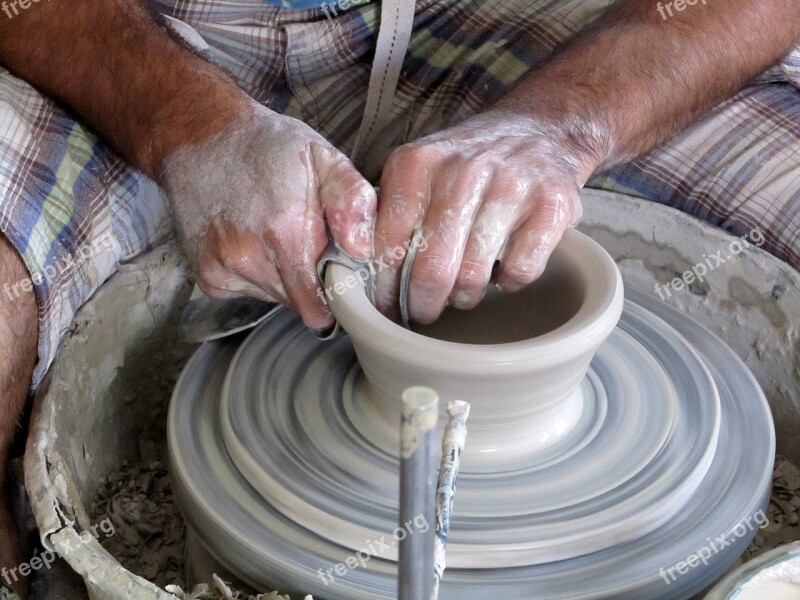 Potter's Wheel Crock Pottery Free Photos