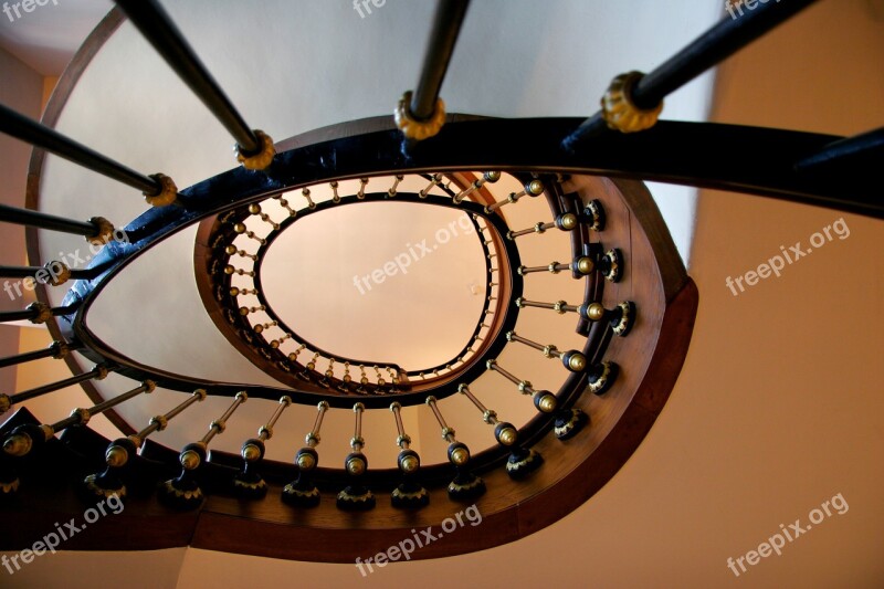 Stairs Gradually Railing Spiral Staircase Staircase