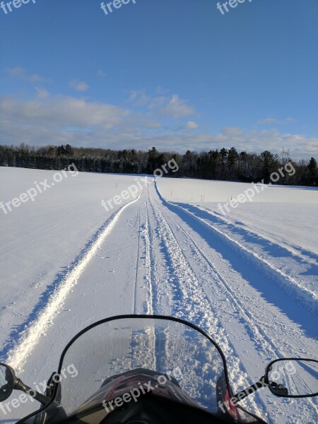 Snowmobiling Snowmobile Sledding Free Photos