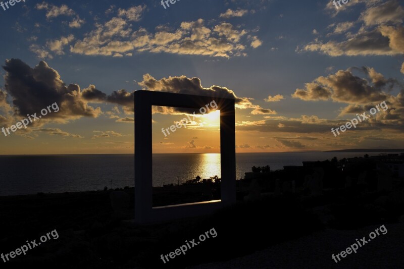 Cyprus Ayia Napa Sculpture Park Window Sunset