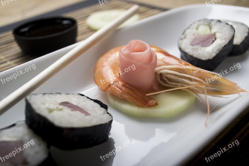 Sushi Shrimp Japan Japanese Traditional Japanese Food