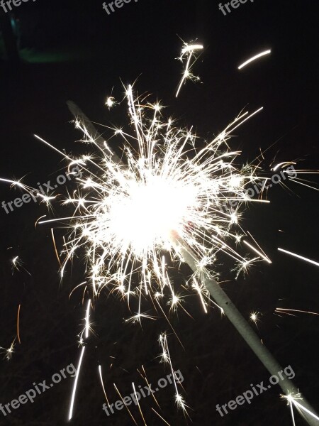 Sparkler New Year's Eve New Year's Day Light Turn Of The Year