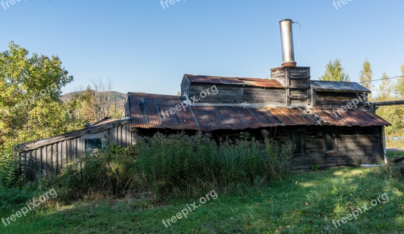 Sugar Shack Rural Maple Sugar Tree Country