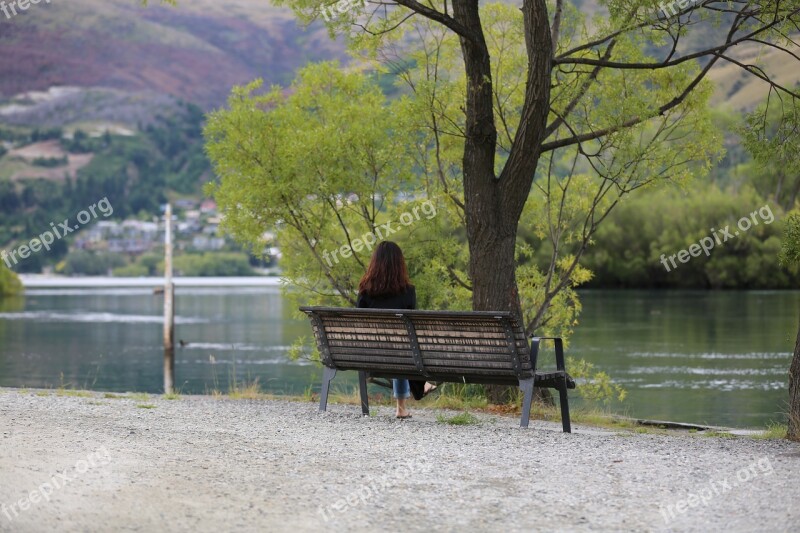 New Zealand Queenstown New Zealand Girls Lake Bench