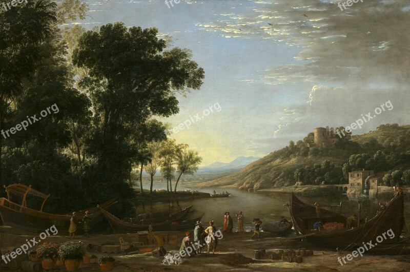 Claude Lorrain Landscape Oil Painting Free Photos