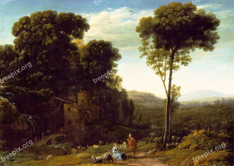 Claude Lorrain Pastrol Landscape Oil Painting Free Photos