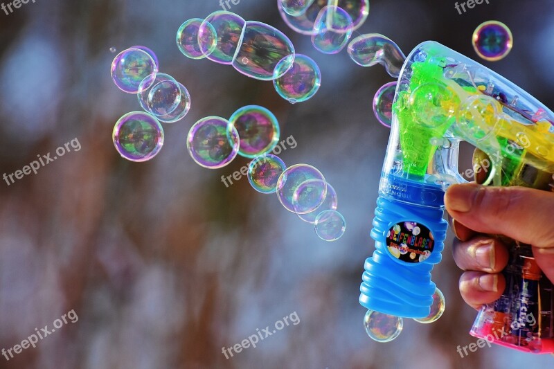 Soap Bubbles Colorful Balls Pistol Quantitative