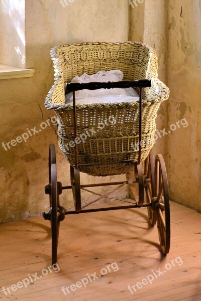 Baby Carriage Old Historically Nostalgia Vintage