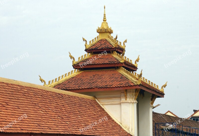 Laos Vientiane Pha That Luang Temple Buddhism