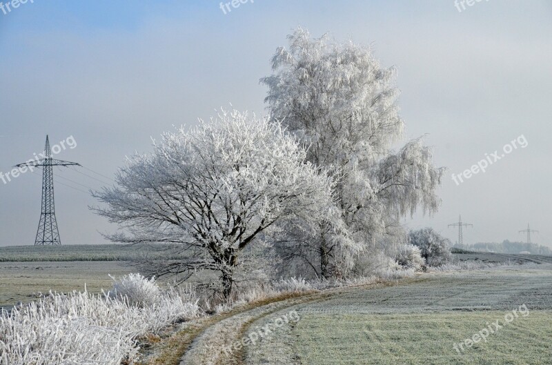 Winter Landscape Wintry Cold Frost