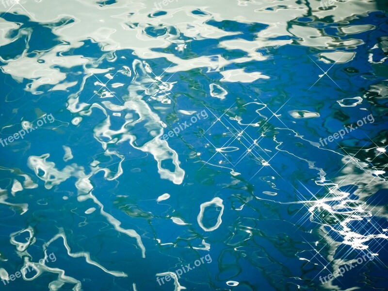 Abstract Water Blue Abstract Background Reflection Pattern