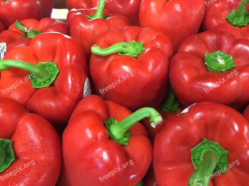 Peppers Red Red Peppers Bell Peppers Green