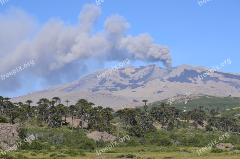 Volcano Eruption Ash Mountain Landscape