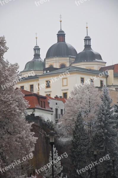 Winter Olomouc Frost Church Free Photos