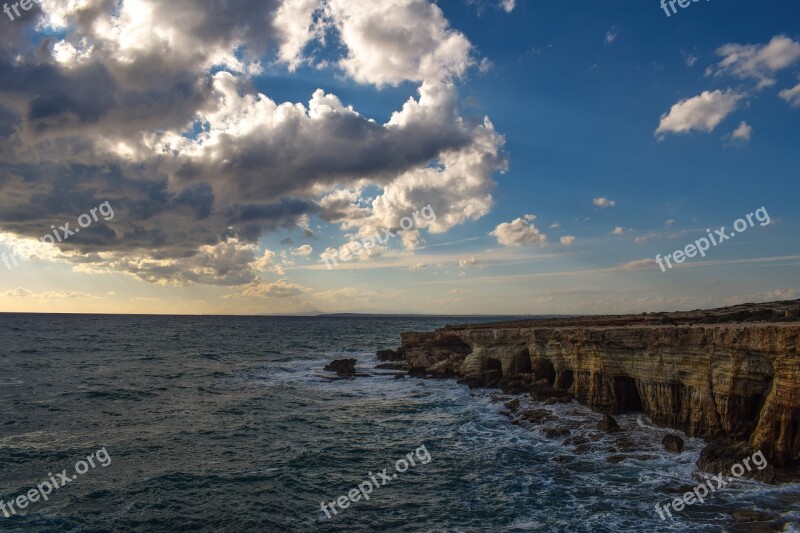 Sea Caves Coast Sea Nature Cave