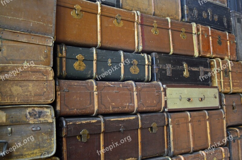 Luggage Travel Go Away Old Suitcase Leather