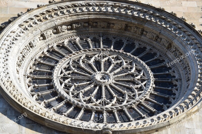 Como Rose Window Duomo Italy Monument