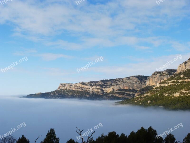 Fog Sea Fog Fogging Priorat Montsant