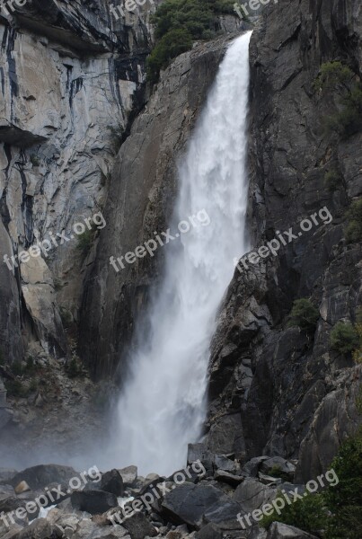 Waterfall Yosemite California Park National