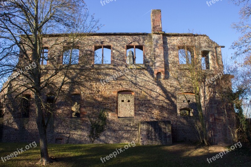 Castle Ruin Masonry Middle Ages Three Oak Grove