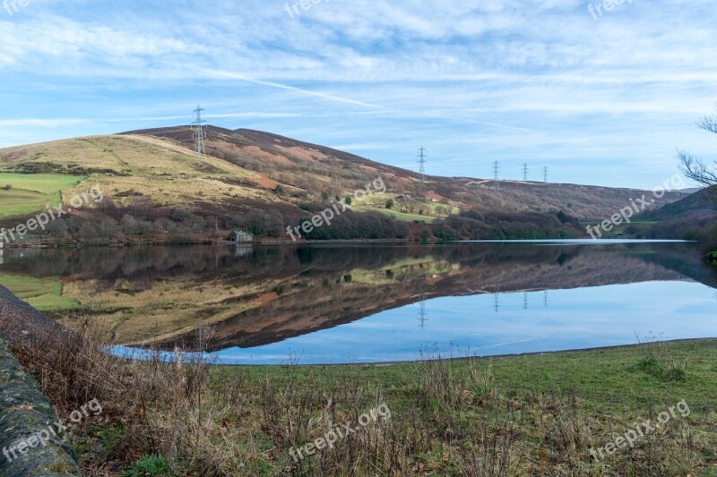 Reflection Water Lake Scenery Reservoir