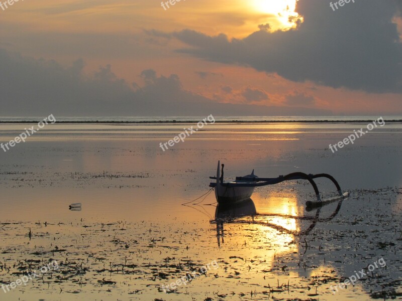 Fishing Boat Sand Land Wash Sunrise Fisheries