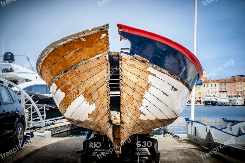 Boat Old Broken Restored Wreck