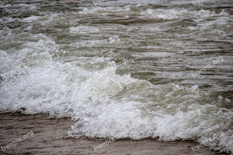 Water Bank Lake Foam Wave