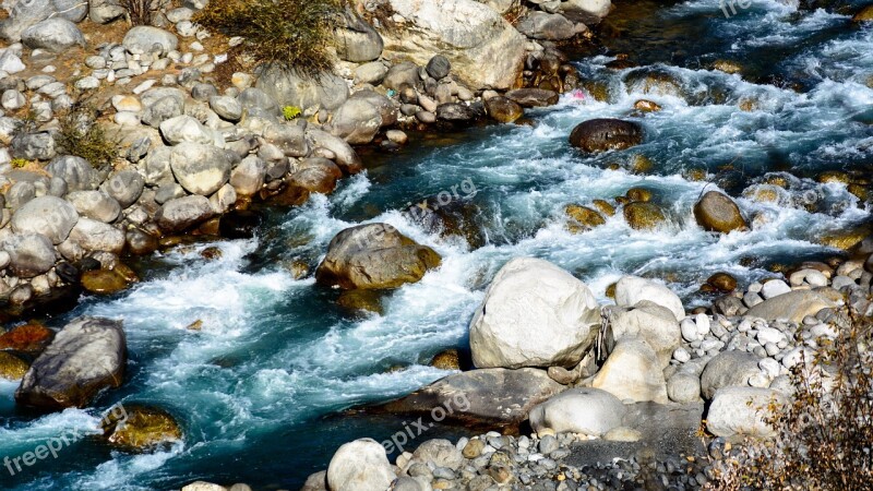 Beas River River Beas Himalayas Manali