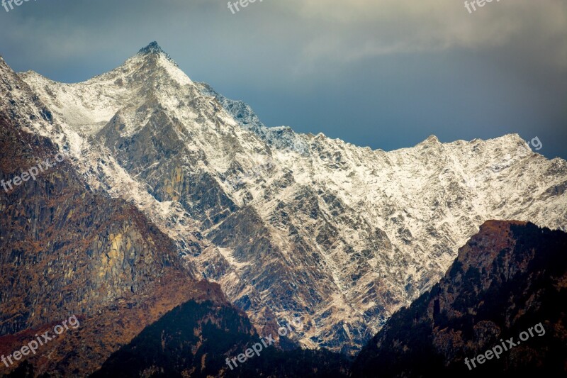 Himalayas Quiet Backdrop Landscape Mountains