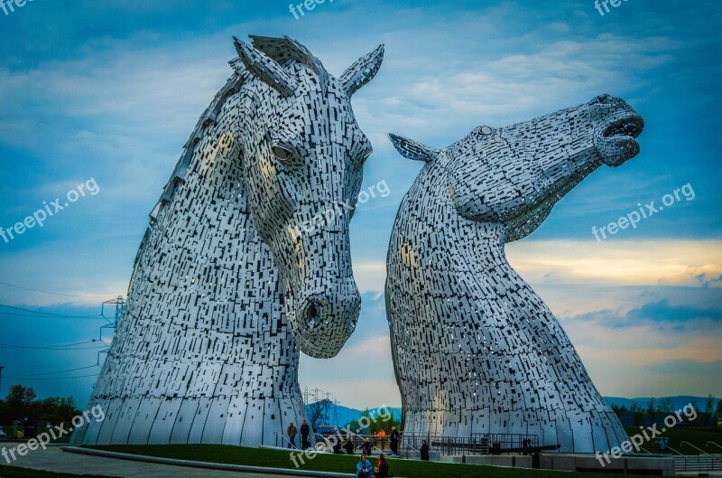 Kelpies Scotland United Kingdom Horses Free Photos