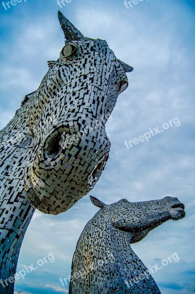 Kelpies Scotland United Kingdom Horses Free Photos