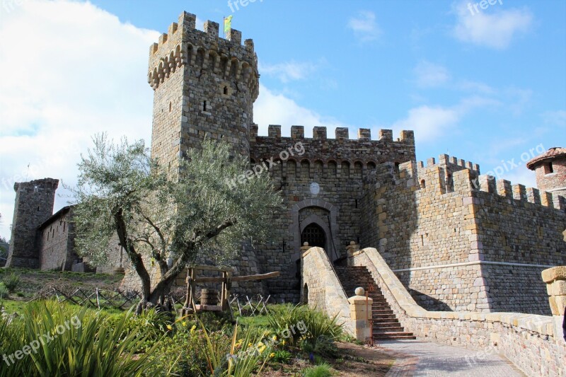 Castle Napa Napa Valley Architecture Free Photos